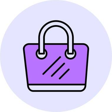 Plaj çantası web simgesi, basit vektör illüstrasyonu