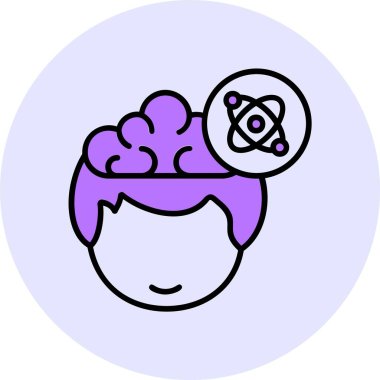 Atom Ağı simgesi, basit vektör illüstrasyonu