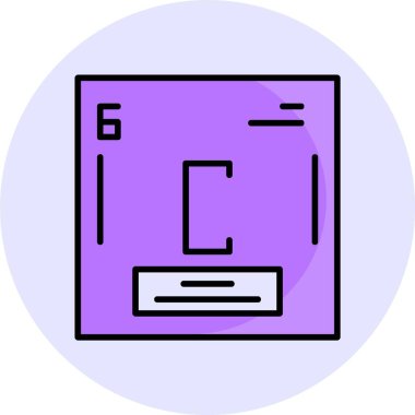 Karbon web simgesi vektör illüstrasyonu