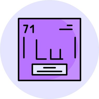 Lutetium web simgesi vektör illüstrasyonu