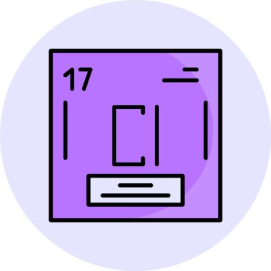 Klor ağ simgesi vektör illüstrasyonu