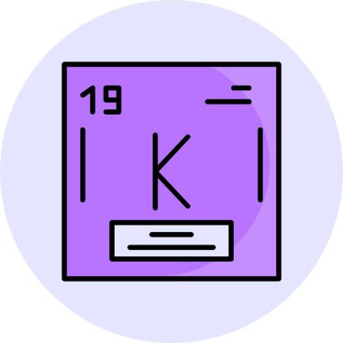Potasyum web simgesi vektör çizimi