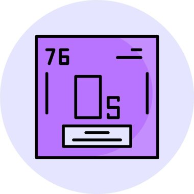 Osmiyum web simgesi vektör illüstrasyonu