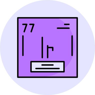 İridyum web simgesi vektör illüstrasyonu