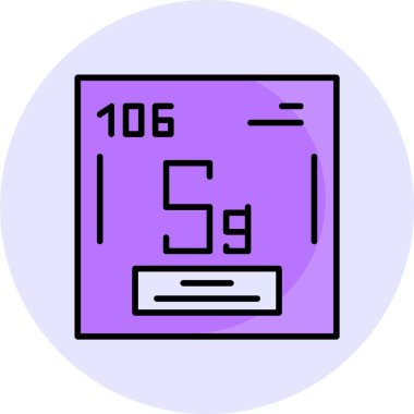 Seaborgium web simgesi vektör çizimi