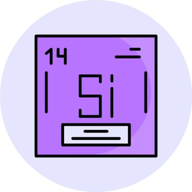 Silikon Web simgesi vektör illüstrasyonu