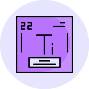 Titanyum web simgesi vektör illüstrasyonu