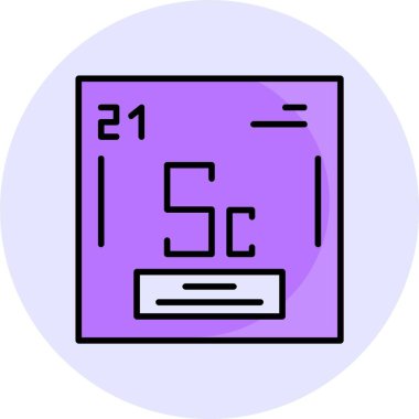 Scandium web simgesi vektör illüstrasyonu