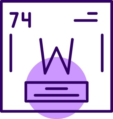 Tungsten web simgesi, basit vektör illüstrasyonu
