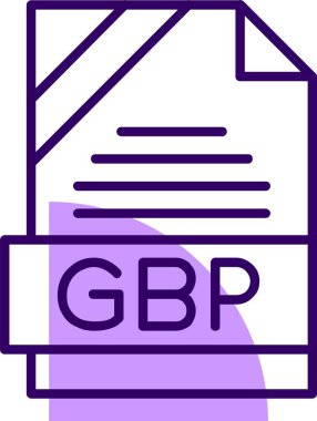 GBP web simgesi, basit vektör illüstrasyonu