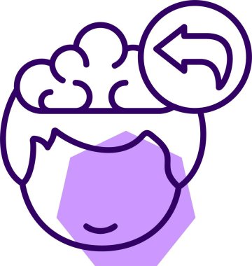 Web simgesini geri al, basit vektör illüstrasyonu