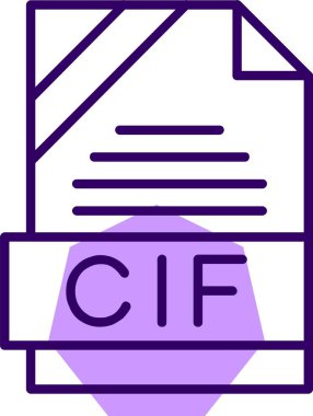 CIF web simgesi, basit vektör illüstrasyonu