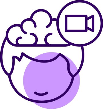 Video Kamera Web simgesi, basit vektör illüstrasyonu