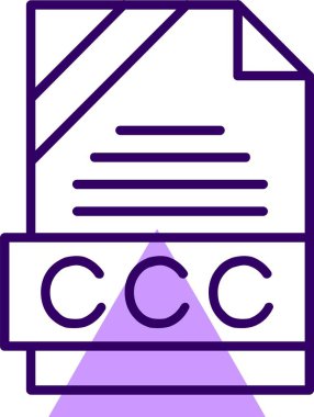 CCC web simgesi, basit vektör illüstrasyonu