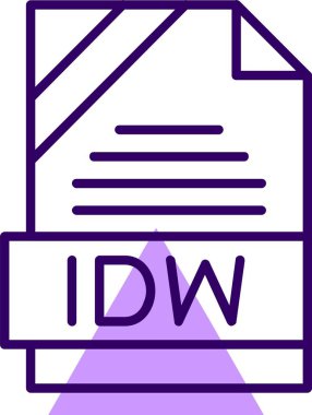 IDW web simgesi, basit vektör illüstrasyonu