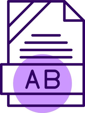 AB web simgesi, basit vektör illüstrasyonu