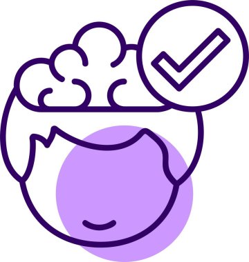 Chekmark web simgesi, basit vektör illüstrasyonu