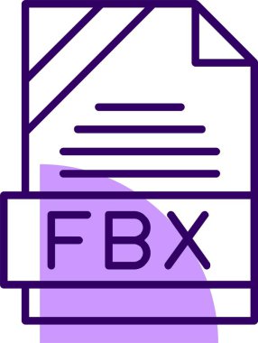 FBX web simgesi, basit vektör illüstrasyonu