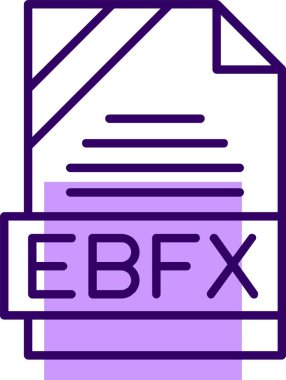 EBFX web simgesi, basit vektör illüstrasyonu
