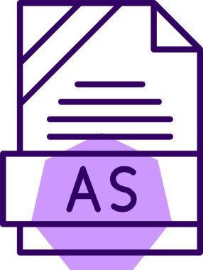 AS web simgesi, basit vektör illüstrasyonu