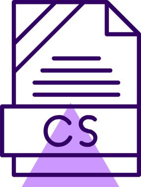 CS web simgesi, basit vektör illüstrasyonu