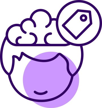 etiket web simgesi, basit vektör illüstrasyonu