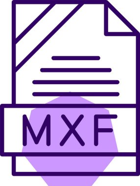 MXF web simgesi, basit vektör illüstrasyonu