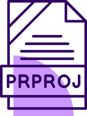 PRPROJ web simgesi, basit vektör illüstrasyonu