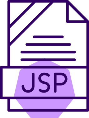 JSP web simgesi, basit vektör illüstrasyonu