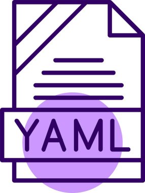 YAML web simgesi, basit vektör illüstrasyonu