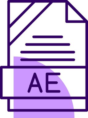 AE web simgesi, basit vektör illüstrasyonu