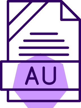 AU web simgesi, basit vektör illüstrasyonu