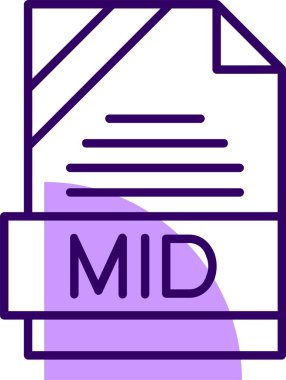 MID web simgesi, basit vektör illüstrasyonu