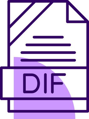 DIF web simgesi, basit vektör illüstrasyonu