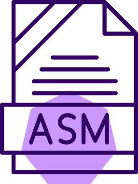 ASM web simgesi, basit vektör illüstrasyonu