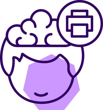 Web simgesini yazdır, basit vektör resimlemesi