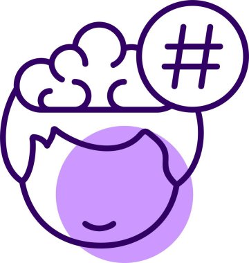 hashtag web simgesi, basit vektör illüstrasyonu