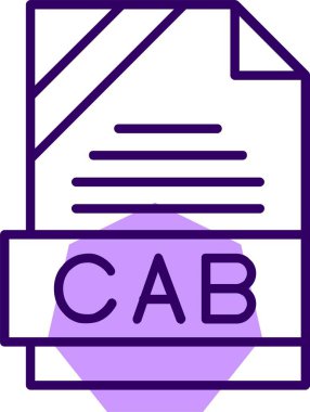 CAB web simgesi, basit vektör illüstrasyonu