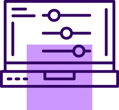Ayarlar web simgesi, basit vektör illüstrasyonu