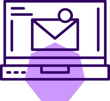 posta web simgesi, basit vektör illüstrasyonu