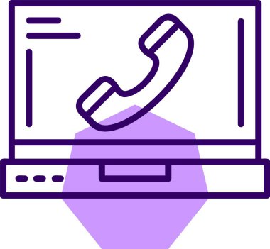 Telefon web simgesi, basit vektör çizim