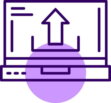 Web simgesi yükle, basit vektör illüstrasyonu