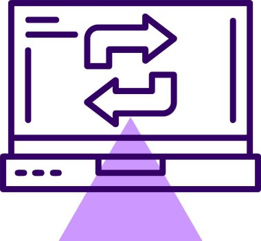 Web simgesini tazele, basit vektör illüstrasyonu