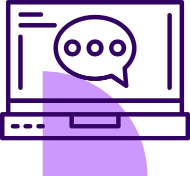 Yorum web simgesi, basit vektör illüstrasyonu