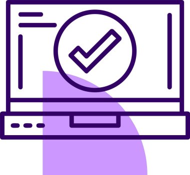 İşaretli web simgesi, basit vektör illüstrasyonu