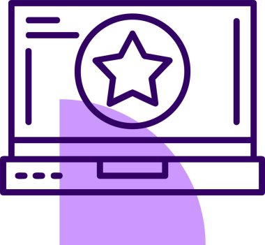 Yıldız web simgesi, basit vektör illüstrasyonu