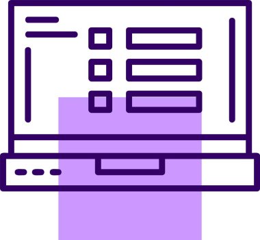 Menü web simgesi, basit vektör illüstrasyonu