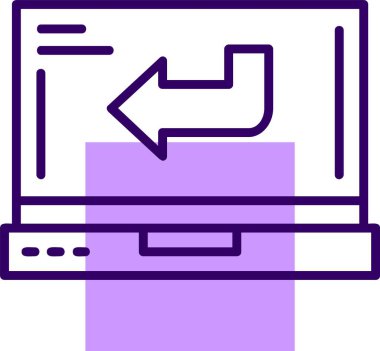 Arka ağ simgesi, basit vektör illüstrasyonu