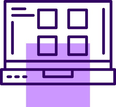 Menü web simgesi, basit vektör illüstrasyonu