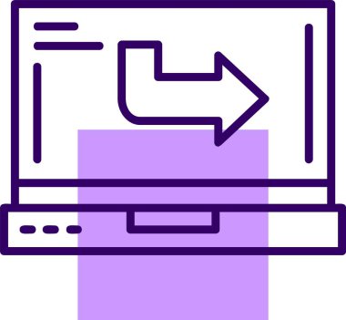 İleri ağ simgesi, basit vektör illüstrasyonu